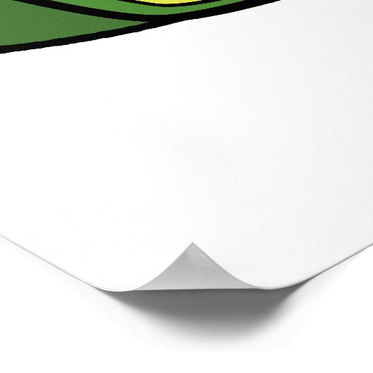 Brie-rex Funny Cheese TRex Pun Poster (Ecke)