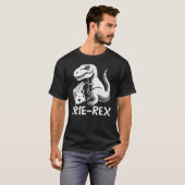 Brie-rex funny dinosaur with brie cheese tyrannosa T-Shirt (Vorne ganz)