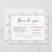 BRIE Rose Gold Lips and Marble Business Vielen Dan Einladung (Vorderseite)