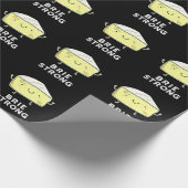 Brie Strong Funny Positive Cheese Pun Dark BG Geschenkpapier (Ecke)