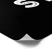 Brie Strong Funny Positive Cheese Pun Dark BG Poster (Ecke)