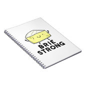 Brie Strong Funny Positive Cheese Pun Notizblock (Rechte Seite)