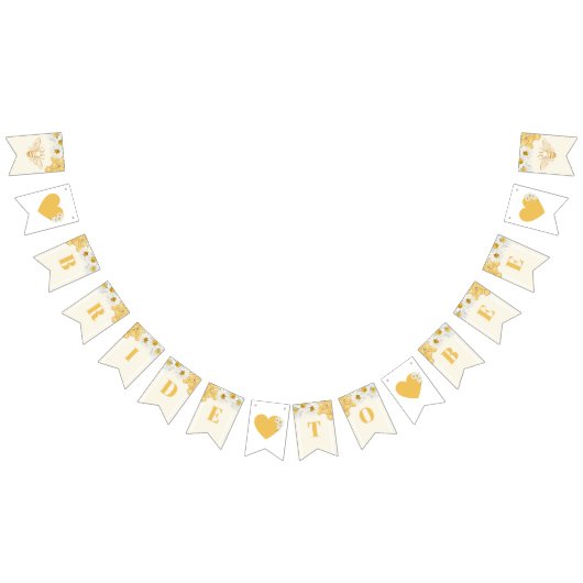 Brie to be Bumblebee Honey Sweety Brautparty Wimpelkette (Alle)
