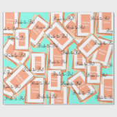 Brie to Be Cantaloupe Blue Geschenkpapier (Flach)