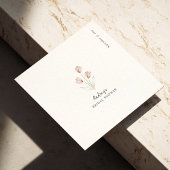 "Brie to Be" Pink & White Wasserfarbe Tulip Serviette