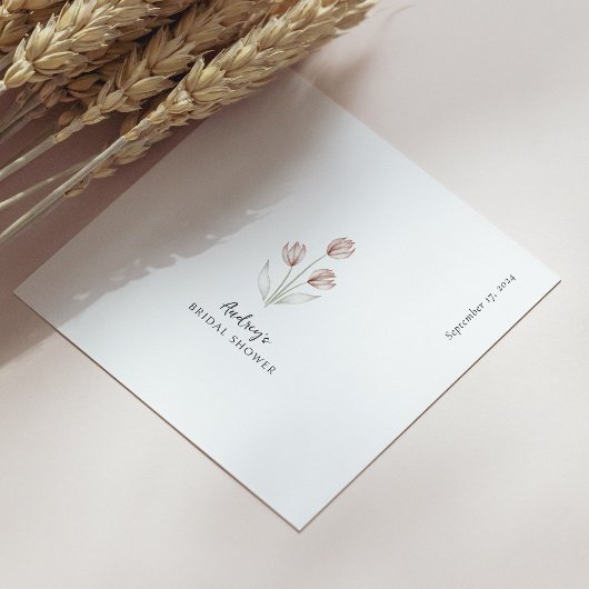 "Brie to Be" Pink & White Wasserfarbe Tulip Serviette