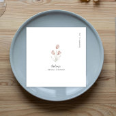 "Brie to Be" Pink & White Wasserfarbe Tulip Serviette