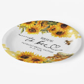 Brie to be Sunflower Brautparty Pappteller (Schrägansicht)