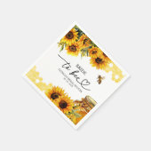 Brie to be Sunflower Brautparty Serviette (Ecke)