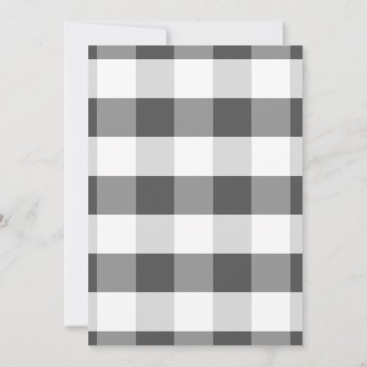 Brie to Bee Black Buffalo Karo Brautparty Einladung (Rückseite)