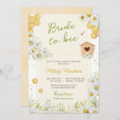 Brie to Bee Honey Bumblebee Gelbes Brautparty Einladung (Vorne/Hinten)