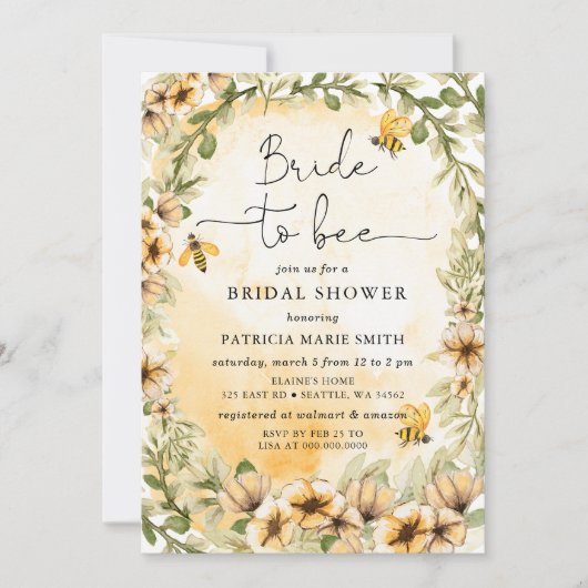 Brie to bee Honeybee Brautparty Einladung (Vorderseite)