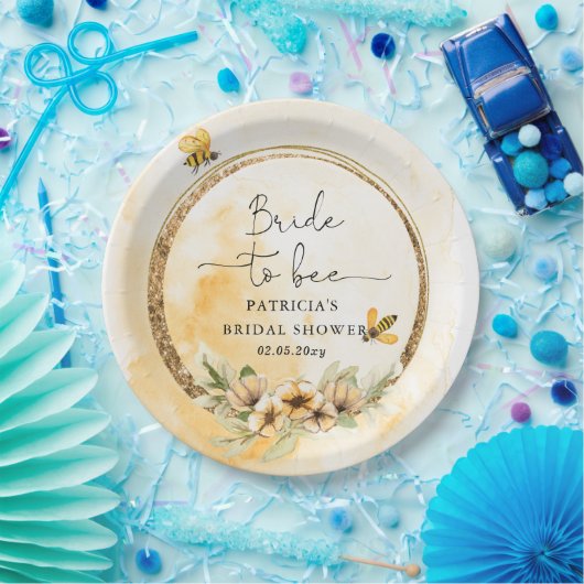 Brie to bee Honeybee Brautparty Pappteller (Party)