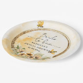 Brie to bee Honeybee Brautparty Pappteller (Schrägansicht)