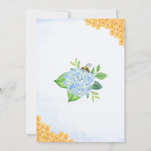 Brie to Bee Honeycomb Hydrangea Brautparty Einladung (Rückseite)