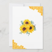 Brie to bee Honeycomb Sonnenblumen Brautparty Einladung (Rückseite)