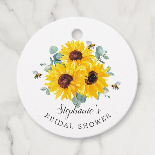 Brie to bee Honeycomb Sonnenblumen Brautparty Geschenkanhänger (Vorderseite)