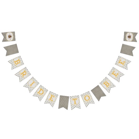 Brie to Bee - kariertes Schwarzweiß-Banner Wimpelkette (Alle)