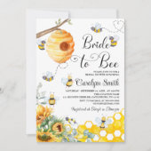 Brie to Bee Sunflower Bridal Dusche Einladung (Vorderseite)