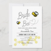 Brie to Bee White Brautparty Einladung (Vorderseite)