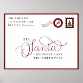 Brief an das Weihnachtsgebäck der Weihnachtsfamili Poster (Vorne)