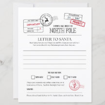 Brief an den Nordpol an den Weihnachtsmann
