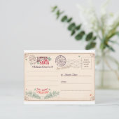 Brief an den Santa Postkarte (Stehend Vorderseite)