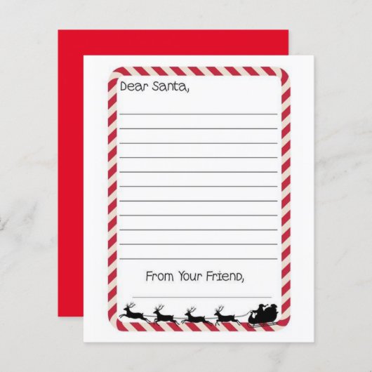 Brief an den Weihnachtsmann (Vorne/Hinten)