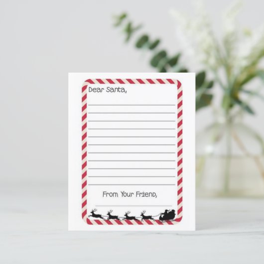 Brief an den Weihnachtsmann (Stehend Vorderseite)