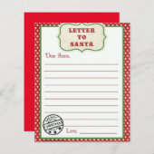 Brief an den Weihnachtsmann (Vorne/Hinten)