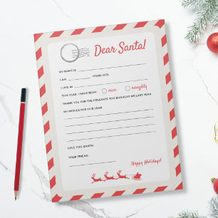 Brief an den Weihnachtsmann - Airmail-Lutscher Notizblock
