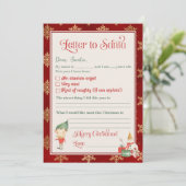 Brief an den Weihnachtsmann aus Jungen-Vorlage Einladung (Stehend Vorderseite)