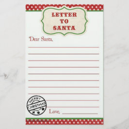 Brief an den Weihnachtsmann Briefpapier