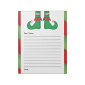 Brief an den Weihnachtsmann - Elfenschuhe Notizblock (Rotiert)