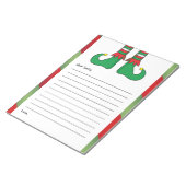Brief an den Weihnachtsmann - Elfenschuhe Notizblock (angewinkelt)