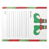 Brief an den Weihnachtsmann - Elfenschuhe Notizblock (Vorderseite)