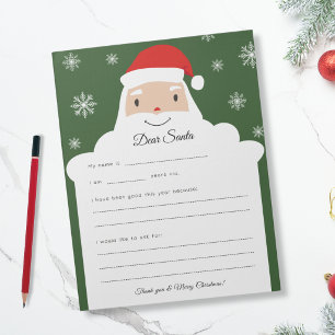 Brief an den Weihnachtsmann - Frohes Lächeln Notizblock