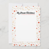 Brief an den Weihnachtsmann für Kinder Weihnachten Einladung (Rückseite)