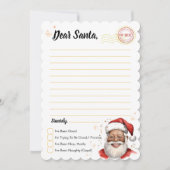 Brief an den Weihnachtsmann für Kinder Weihnachten Einladung (Vorderseite)
