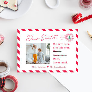 Brief an den Weihnachtsmann Kinder Weihnachtsfoto  Feiertagskarte