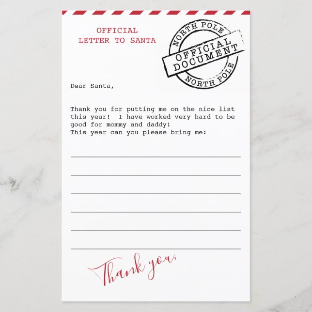 Brief an den Weihnachtsmann - Kinderpaket (Vorderseite)