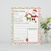 Brief an den Weihnachtsmann, Liste der Weihnachtsw (Stehend Vorderseite)