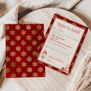 Brief an den Weihnachtsmann von Mädchen Vorlage