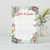 Brief an den Weihnachtsmann Vorlage für Jungen | N (Stehend Vorderseite)