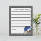 Brief an die Drei Weisen Grau + Farbseite (Stehend Vorderseite)