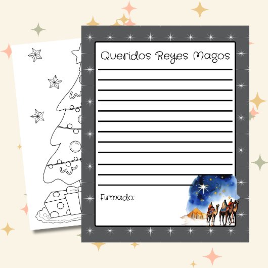 Brief an die Drei Weisen Grau + Farbseite