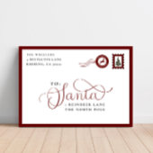 Brief an die Weihnachtsferien-Leinwand der Weihnac Leinwanddruck