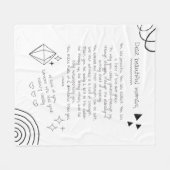 Brief an eine schöne Frau Fleecedecke (Vorderseite (Horizontal))