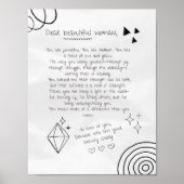 Brief an eine schöne Frau Poster (Vorne)