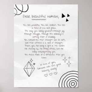 Brief an eine schöne Frau Poster